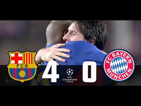 Barcelona vs Bayern Munich 4 0 UCL2009 Quarter finals  1st leg720P HD