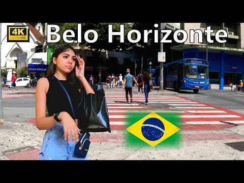 🇧🇷 Belo Horizonte Downtown Walking Tour Brazil [4K]