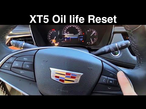 2018 Cadillac XT5 oil life reset / service reset / oil change light