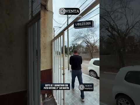 🧿 VENTA DEPARTAMENTO con PATIO INTERNO de 1 Dormitorio, 1 Cocina Comedor y 1 Baño en B° San Martin.
