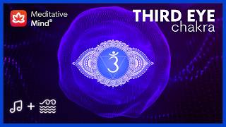 THIRD EYE CHAKRA Healing Vibrations + Ocean Sounds | Awaken Intuition & Open 3rd Eye.