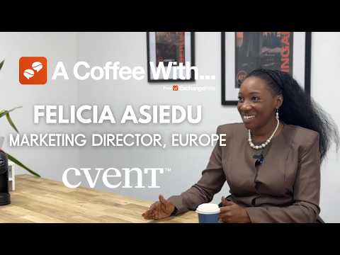 Felicia Asiedu, marketing director, Europe at Cvent, in the ExchangeWire kitchen for an episode of 'A Coffee With...'