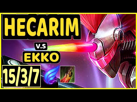 CINKROF (HECARIM) vs EKKO - 15/3/7 KDA JUNGLE GAMEPLAY - EUW Ranked MASTER