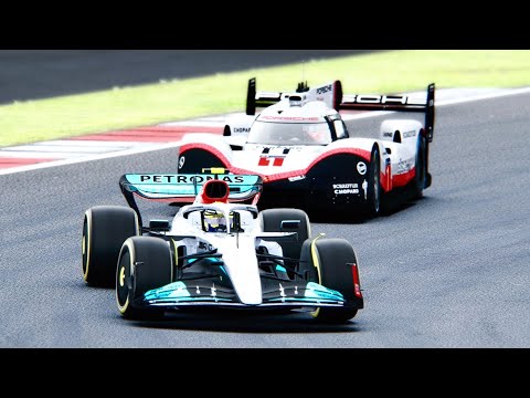 Mercedes F1 W13 2022 vs Porsche 919 EVO at Silverstone GP
