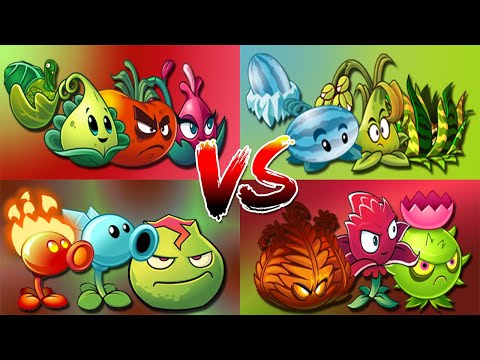 Random 4 Team Plants Pult x Laser - Who Best Team? - PvZ 2 Team Plants vs Team Plants