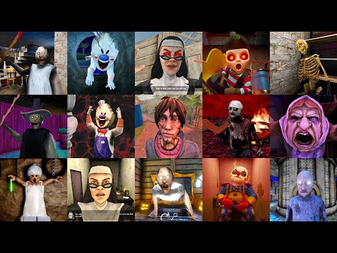 Granny Halloween Vs Ice Scream 1 Vs The Baby in Yellow Vs Evil Nun 2 Vs Ice Scream 2 New Update 