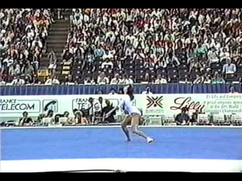 11th Team FRA Karine Boucher FX - 1991 World Gymnastics Championships 9.675