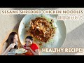 Healthy Chinese Sesame Noodles With Shredded Chicken Recipe 健康麻醬雞絲粉皮食譜 Emi