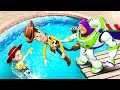 GTA 5 Buzz Lightyear Vs Woody Jessie Water Fails Toy Story Ragdolls 5