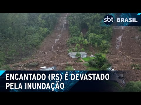 RS: Cidade de Encantado no Vale do Rio Taquari é devastada pela inundação | SBT Brasil (06/05/24)