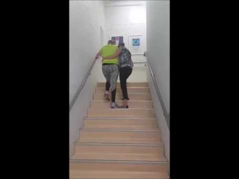 Traumatic Brain Injury client completes stairs 4 years after injury