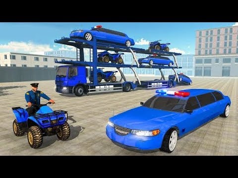 US Police Limousine Car Quad Bike Transporter Android Gameplay