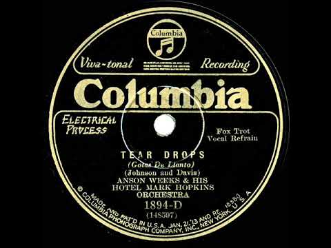 1929 Anson Weeks - Tear Drops (vocal trio)