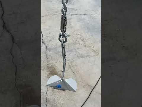 Newly installed Windlass and anchor roller down test #boatlife #boat #windlass #anchor