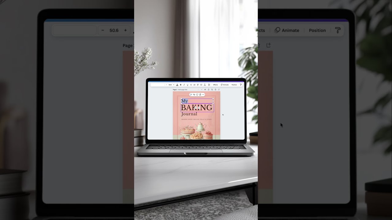 My Baking Journal Printable Cookbook Canva Template Recipe Book