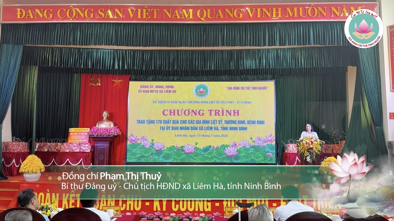 Đồng chí Phạm Thị Thủy, Bí thư Đảng ủy - Chủ tịch HĐND xã Liêm Hà, tỉnh Ninh Bình phát biểu