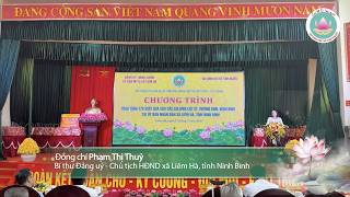 Đồng chí Phạm Thị Thủy, Bí thư Đảng ủy - Chủ tịch HĐND xã Liêm Hà, tỉnh Ninh Bình phát biểu