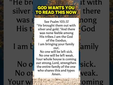God Says: Your Family Is Coming Out Strong | Psalm 105:37