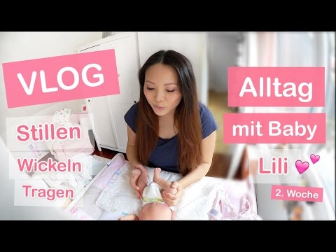 ALLTAG MIT BABY! 2 WOCHEN ALT - STILLEN WICKELN TRAGEN - FAMILIEN VLOG | Mamiseelen