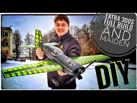 RC EXTRA 300S  Full Build and Maiden Flight. 3D printed RC airplane, eSUN LW filament Park flyer DIY