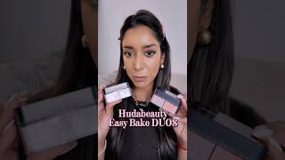 Hudabeauty Easy Bake DUO Powders on Brown skin #dubaiinfluencer #hudabeauty #brownskinmakeup