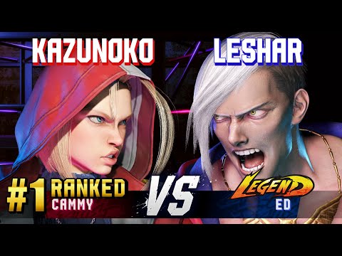SF6 ▰ KAZUNOKO (#1 Ranked Cammy) vs LESHAR (Ed) ▰ High Level Gameplay