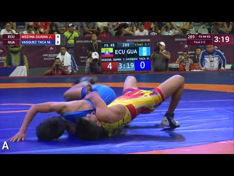 BRONZE FS - 48 kg: J. MEDINA GUAMA (ECU) v. M. VASQUEZ TACA (GUA)