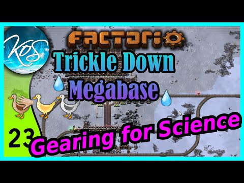 Factorio Trickle Down Megabase 23 - BATTERIES & LOW DENSITY STRUCTURES - Let's Play