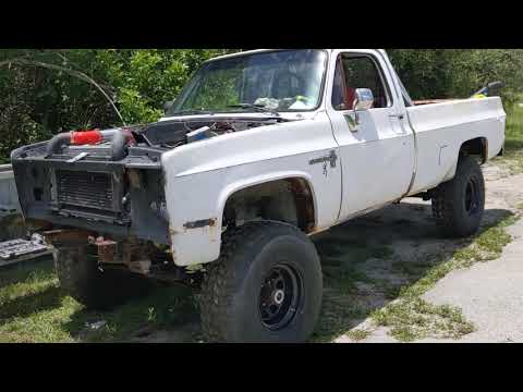 85 Chevy K10 engine swapped Detroit Diesel VM motari 638 test drive #2