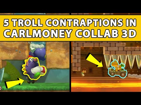 How to Give a Koopa Car Hyperspeed & 4 More Trolls from CarlMoney Collab 3D - Super Mario Maker 2