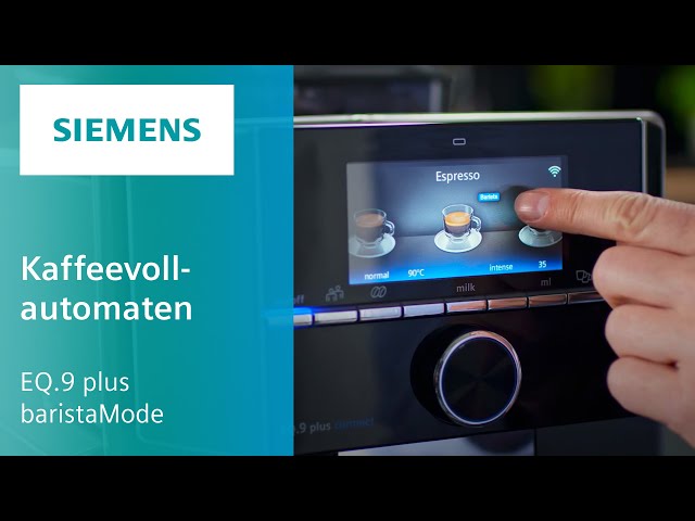 Video teaser for Siemens EQ.9 plus Kaffeevollautomat baristaMode