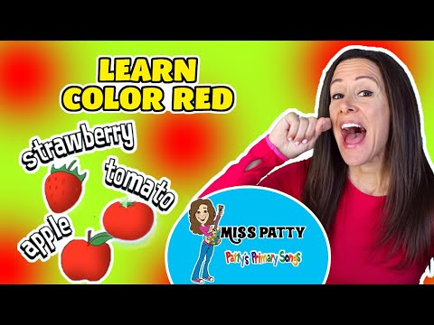 Learn Red Color of the Day Children's Song by Patty's Primary Songs | Sign Language | Color Red