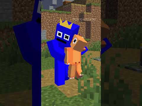 Minecraft Rainbow Friends Blue Saved Orange, but... - Monster School Minecraft Animation #shorts
