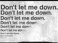 DONT LET ME DOWN REMIX