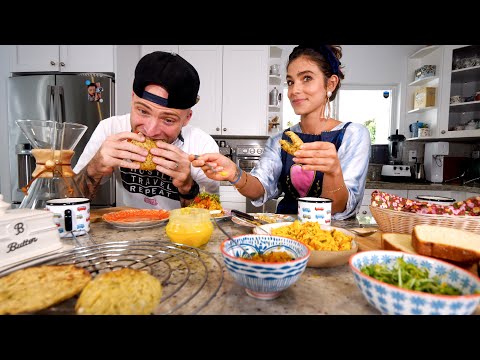 Colombian MASTERCHEF Winner Cooks Me COLOMBIAN BREAKFAST!! Arepas, Hogao & Coffee in Miami, Florida
