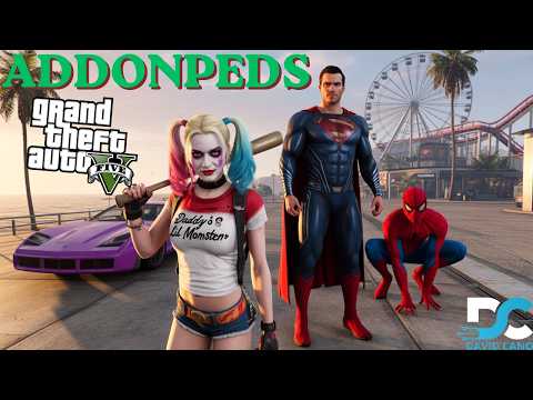 Instalar addonpeds en GTA V y jugar con Superman - Spiderman - Harley Quinn (ABRIL 2026)