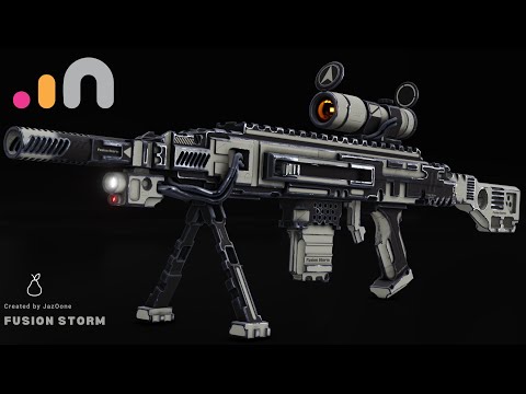 VR Sculpt Sci-fi Gun (Fusion Storm) - Medium by Adobe (Timelapse)