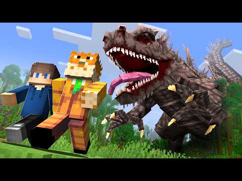 2 Idiots Survive Godzilla Island in Minecraft..