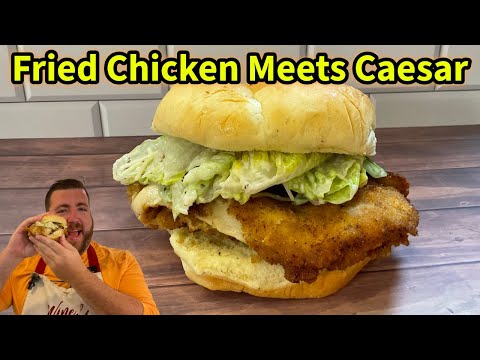Fried Chicken + Caesar Salad = Sandwich Perfection