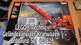 LEGO Geländegängiger Kranwagen Unboxing (Technic Set 42082)