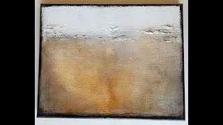 How to Painting Tutorial - Easy Abtract Neutral Landscape Art - Techniques