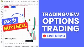 Buy and Sell Options on TradingView Charts - Dhan TradingView Live Trading Demo in Hindi