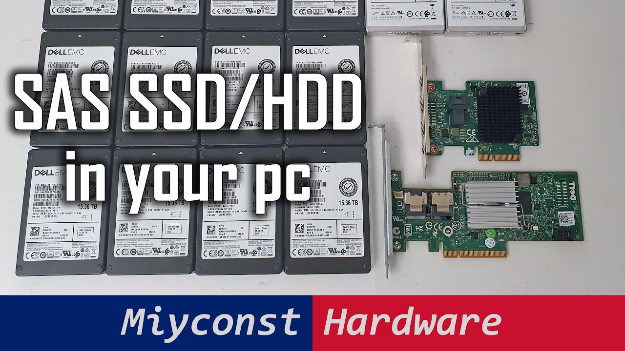SAS SSD/HDD in your PC with Lenovo M1210 PCI-E x4 SAS 12G adapter