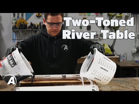 How To Pour a Two-Colored Epoxy Resin River Table | Alumilite