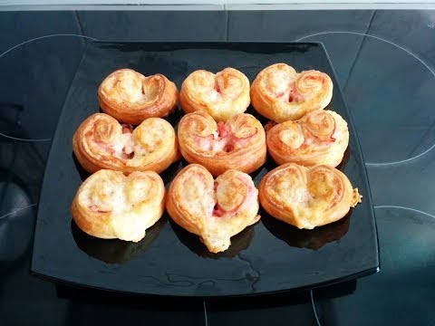 Palmeritas de Jamon y queso