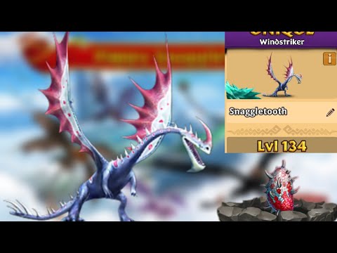 Snaggletooth Max Level 134 Titan Mode - Unique Windstriker - Dragons:Rise of Berk