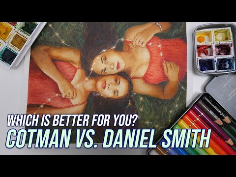 Student Grade vs Artist Grade Watercolors🌻Winsor & Newton Cotman and Daniel Smith Comparison
