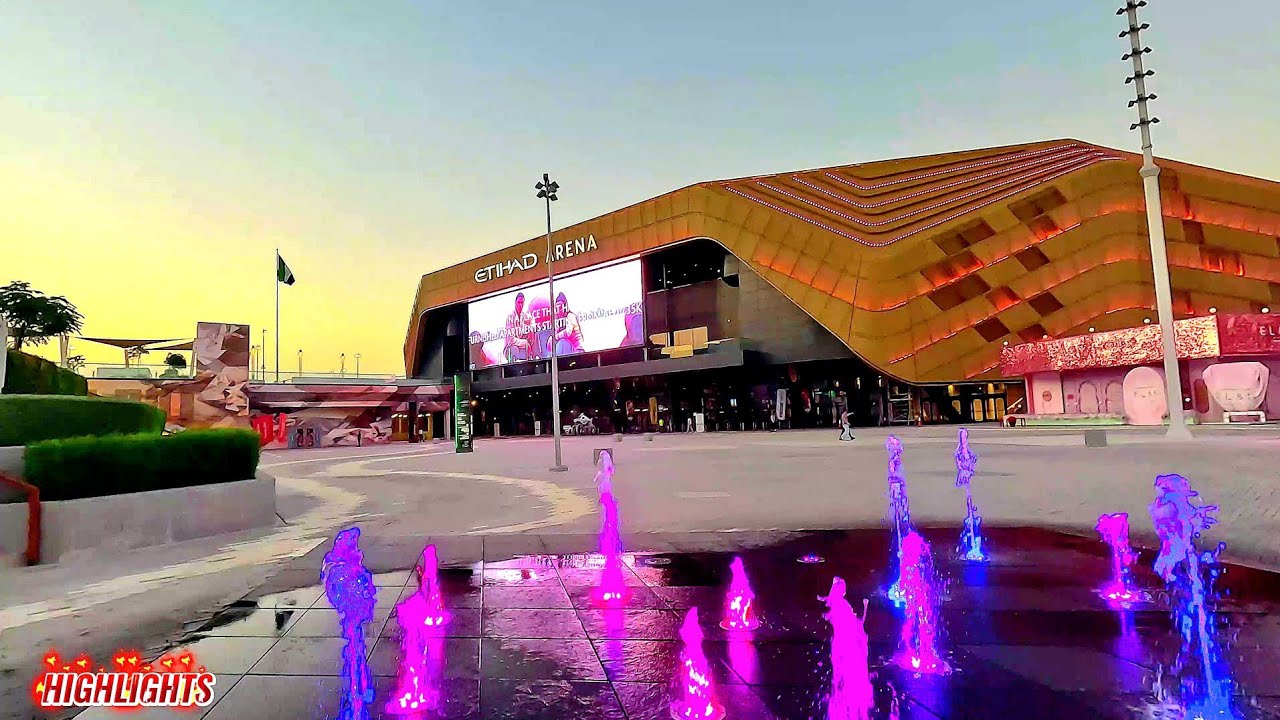 Experience a walking tour across Yas Front Waterfront Promenade.