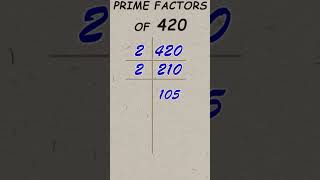 Prime factor of 420 / Prime factorisation / #publicmaths #shorts #primefactor
