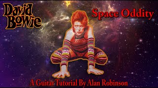 Space Oddity - David Bowie - Acoustic Guitar Tutorial (Ft. my son Jason on lead etc. 2021 version)
